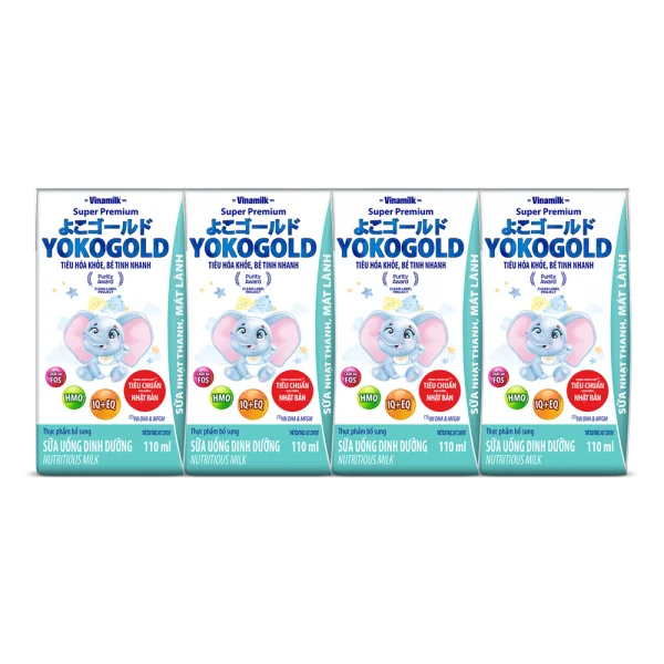Sữa uống dinh dưỡng Vinamilk Yoko Gold 110ml (Lốc 4 hộp)