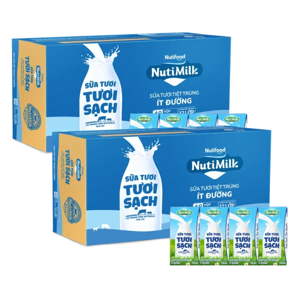 [🛒🇻🇳]2 Thùng Sữa tươi sạch tiệt trùng Nutimilk, ít đường, 110ml (lốc 4 hộp) – NutiMilk , SKU – 7350000000003 – concung.com 🇻🇳🛒Top1Shop🛒 🇻🇳Top1Vietnam🇻🇳 🛍🛒🇻🇳