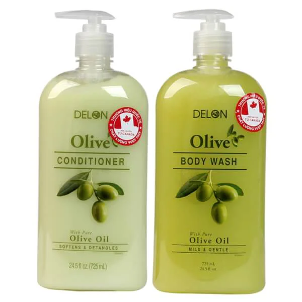 Combo Dầu Xã và Sữa Tắm Delon với tinh dầu Olive
