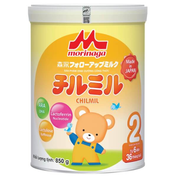 Sữa Morinaga số 2 850g (Chilmil, 6-36 tháng)