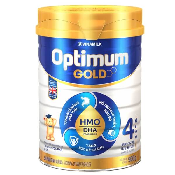 Combo 2 lon Sữa Vinamilk Optimum Gold 4 900g (2-6 tuổi)