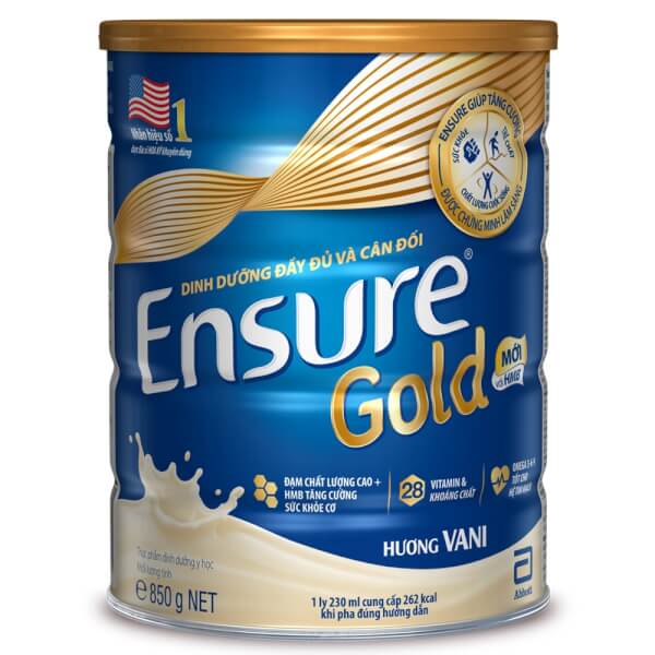 Sữa Ensure Gold hương Vani 850g giá tốt