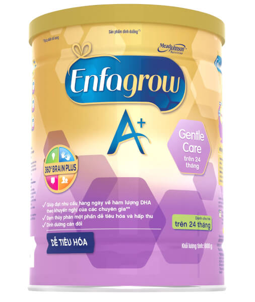 Sữa Enfagrow A+ Gentle Care 800g (trên 2 tuổi)