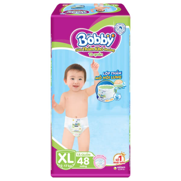 Bỉm tã quần Bobby size XL 48 miếng (12-17kg)