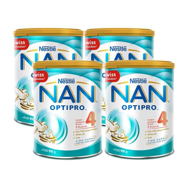 Combo 4 lon Sữa Nan Optipro 4 900g (2-6 tuổi)