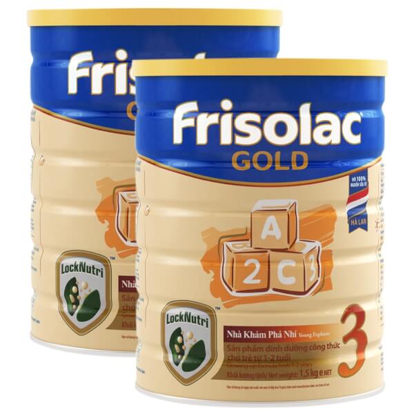 Combo 2 lon Sữa Frisolac Gold số 3 1.5kg (1-2 tuổi)