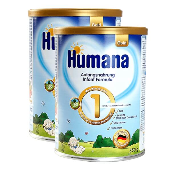 Combo 2 lon Sữa Humana Gold số 1 350g (0-6 tháng)