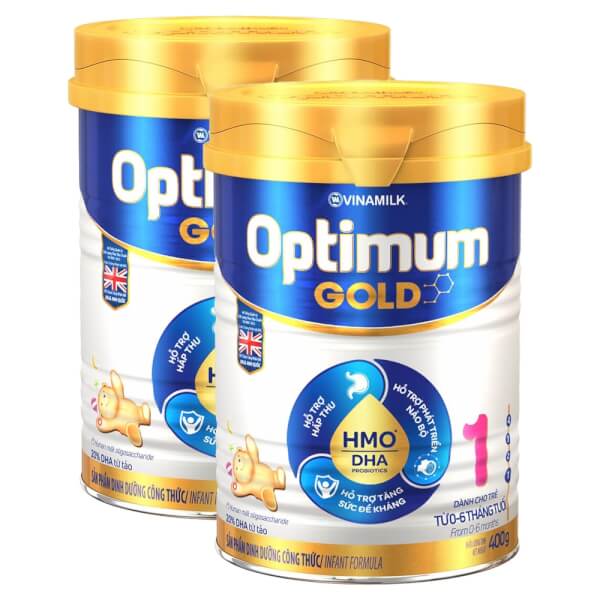 Combo 2 lon Sữa Vinamilk Optimum Gold 1 400g (0-6 tháng)