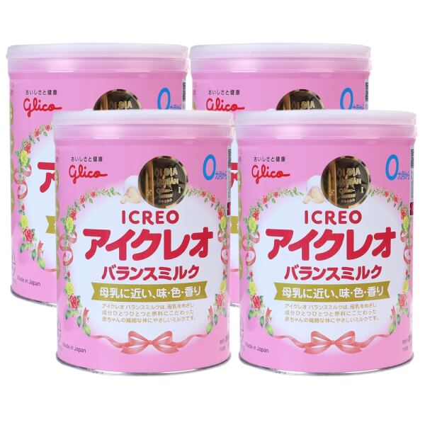 Combo 4 Sữa Glico Icreo số 0 800g (0-12 tháng)