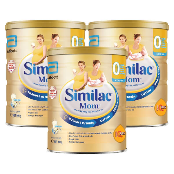 Combo 3 lon Sữa bầu Similac Mom 900g hương Vani