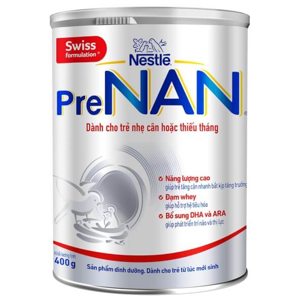 Sản phẩm dinh dưỡng Nestle PreNan 400g (bé sinh non nhẹ cân)