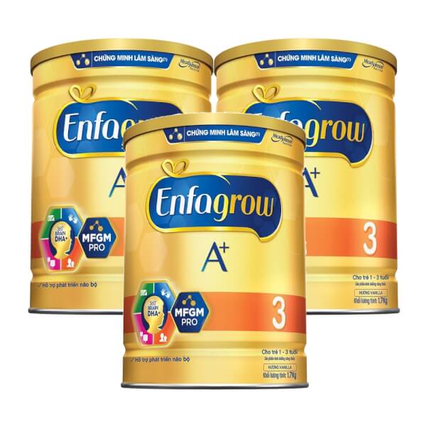 Combo 3 lon Sữa Enfagrow A+ 3 1.7kg (1-3 tuổi)
