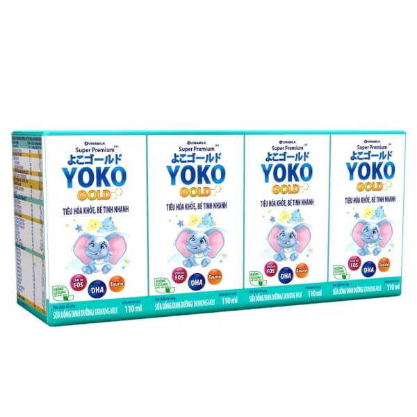 Sữa uống dinh dưỡng Vinamilk Yoko Gold 110ml (Lốc 4 hộp)
