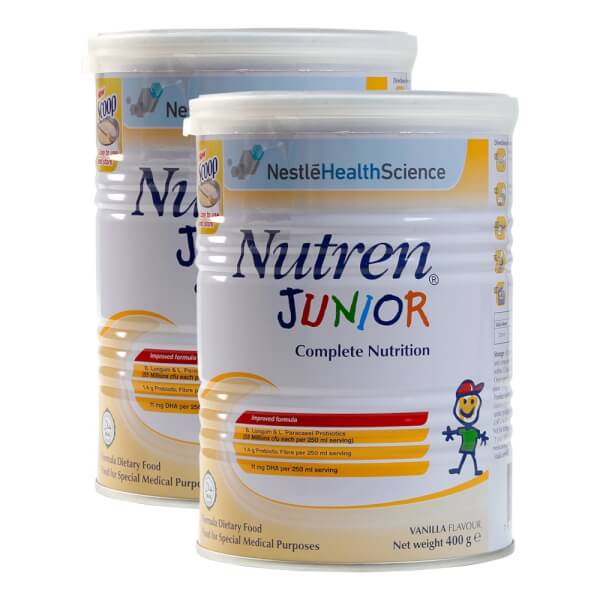 Combo 2 lon Thực phẩm dinh dưỡng y học Nutren JUNIOR 400g (1-10 tuổi)