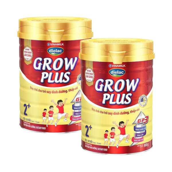 Combo 2 lon Sản phẩm dinh dưỡng Dielac Grow Plus 2+ 900g (2-10 tuổi)