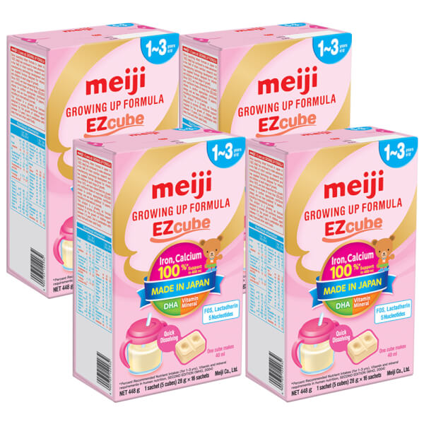 Combo 4 hộp Sữa Meiji thanh Growing up Formula 448g (12-36 tháng)
