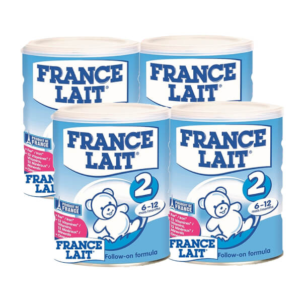 Combo 4 lon Sữa France Lait số 2 900g