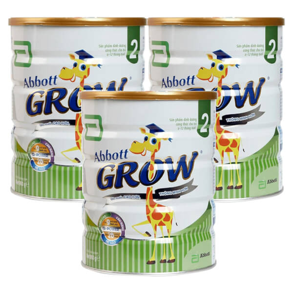 Combo 3 lon Sữa Abbott Grow 2 900g (6-12 tháng)