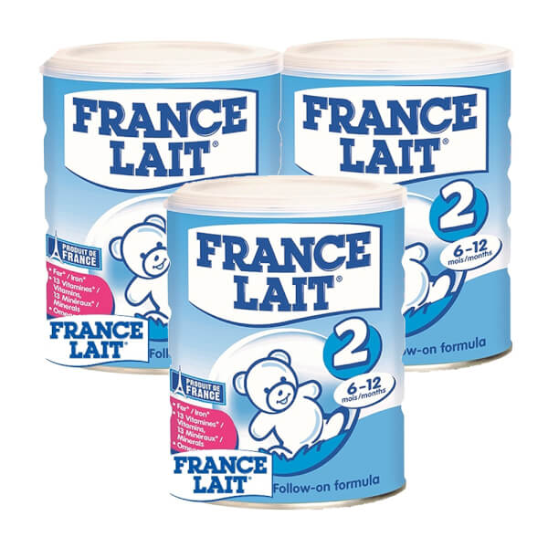 Combo 3 lon Sữa France Lait số 2 900g
