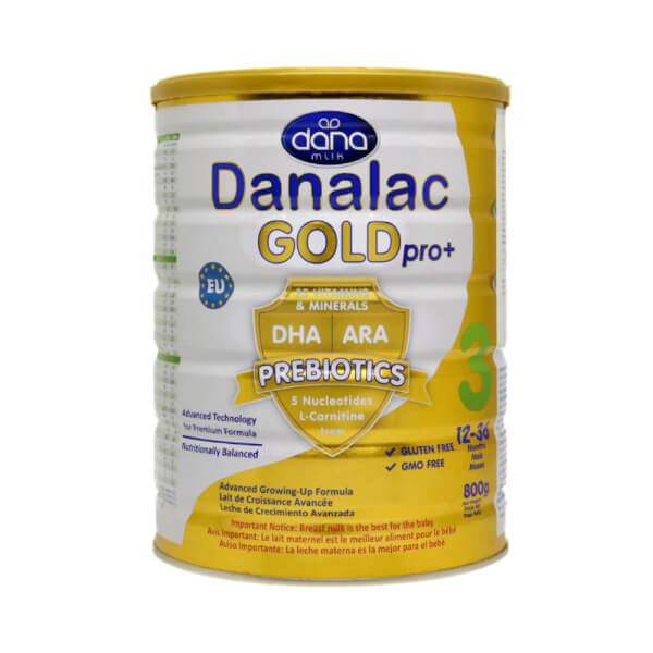 Sữa Danalac Gold Pro+ số 3 800g (1-3 tuổi)