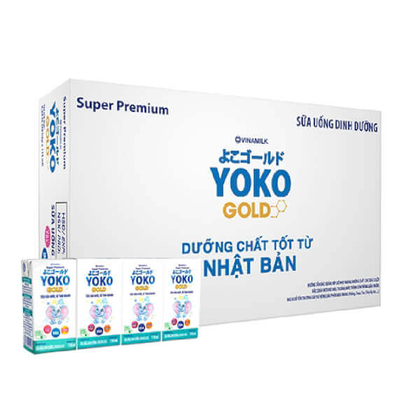 Thùng sữa uống dinh dưỡng Vinamilk Yoko Gold 110ml (Lốc 4 hộp)