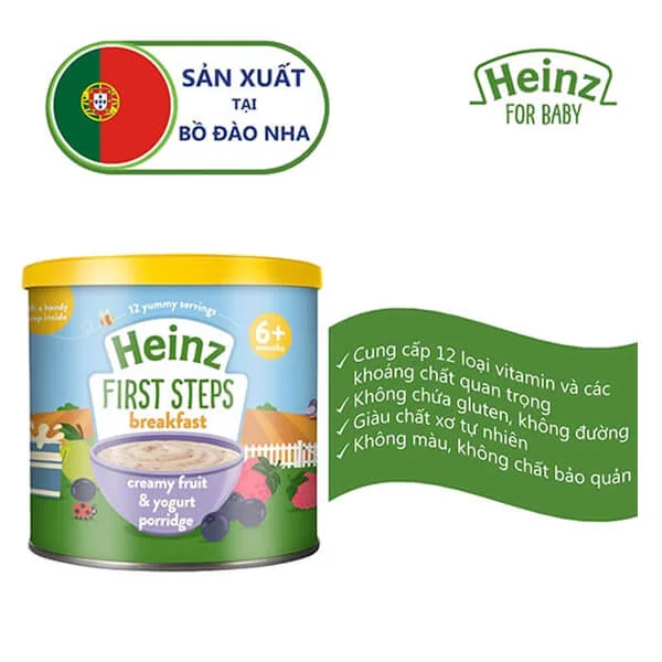Cháo kem Sữa chua trái cây 4+ / Heinz Creamy...