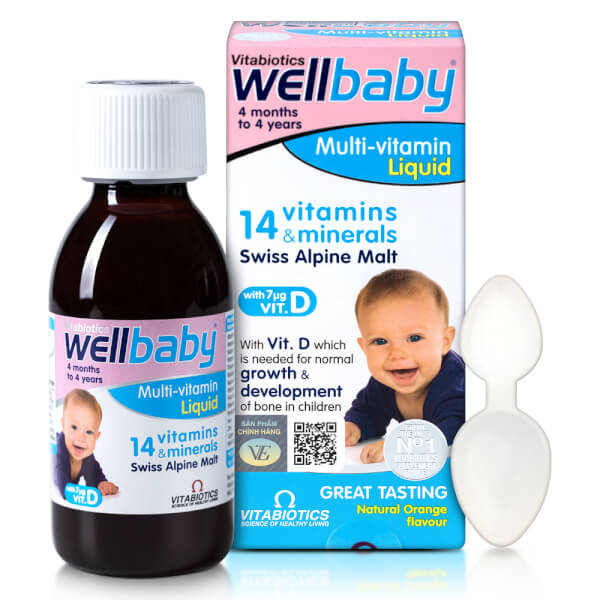 Siro Vitamin vÃ  khoÃ¡ng cháº¥t cho tráº» Wellbaby Multi-Vitamin Liquid