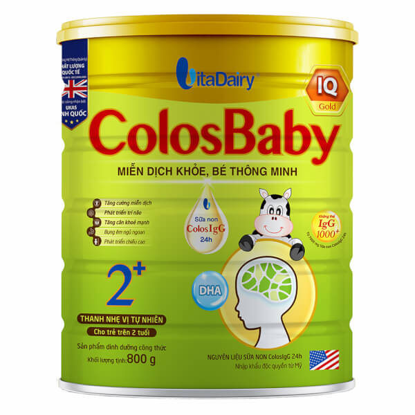 Sữa Colosbaby IQ Gold 2+ 800g (từ 2 tuổi)