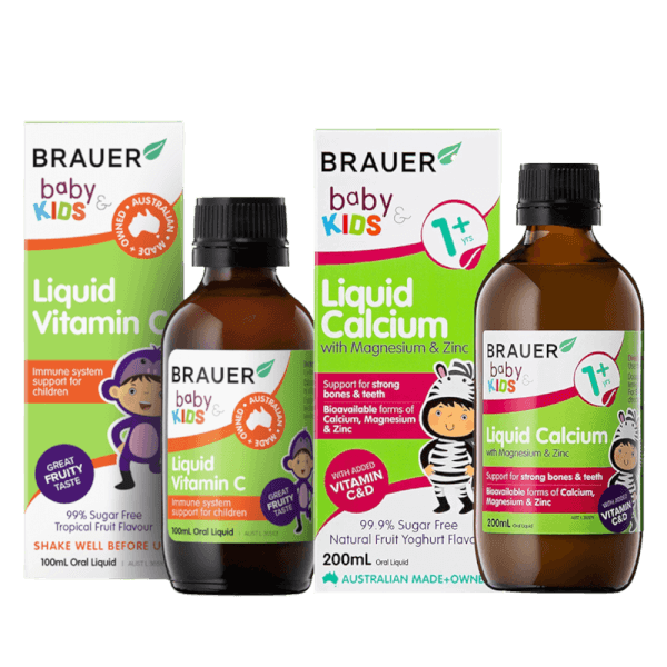 Chuỗi cửa hàng Mẹ & Bé 7 Combo 1 Brauer Liquid Calcium, Kẽm và Magie và 1 Thực phẩm bảo vệ sức khỏe Brauer Baby