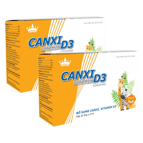 Canxi Vitamin D3 Kingphar (hộp 20 ống x 5ml) giá tốt