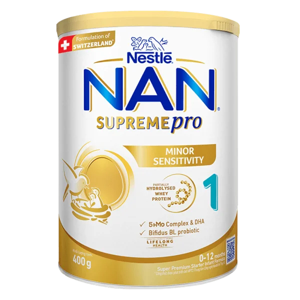 SỮA NAN NGA SỐ 1 HỘP 400G THIẾT KẾ BAO BÌ MÀU XANH DƯƠNG NHẠT