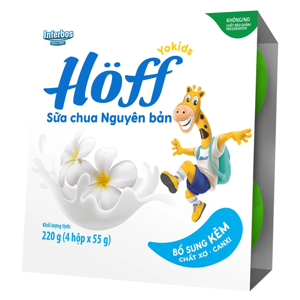 SỮA CHUA HỮU CƠ HOFF VỊ DÂU NHẬP KHẨU CHÂU ÂU TỐT CHO TIÊU HÓA