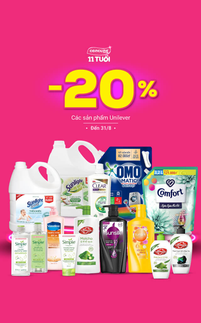 UNILEVER GIẢM 20% T8 CATE ON HOME