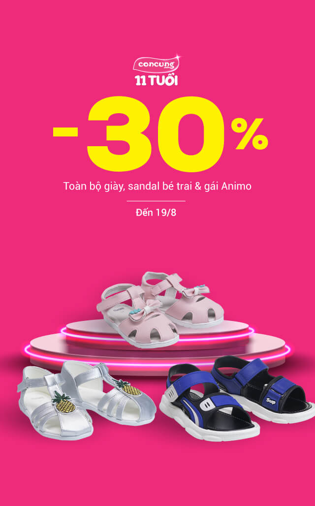 GIẢM 30% GIÀY SANDAL ANIMO T8 CATE ON HOME