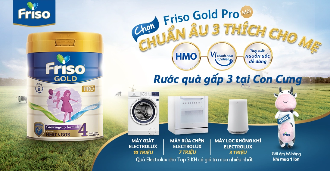 SỮA FRISO GOLD PRO: ĐUA TOP RINH QUÀ