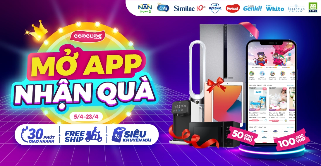 MỞ APP CON CƯNG - TƯNG BỪNG QUÀ KHỦNG