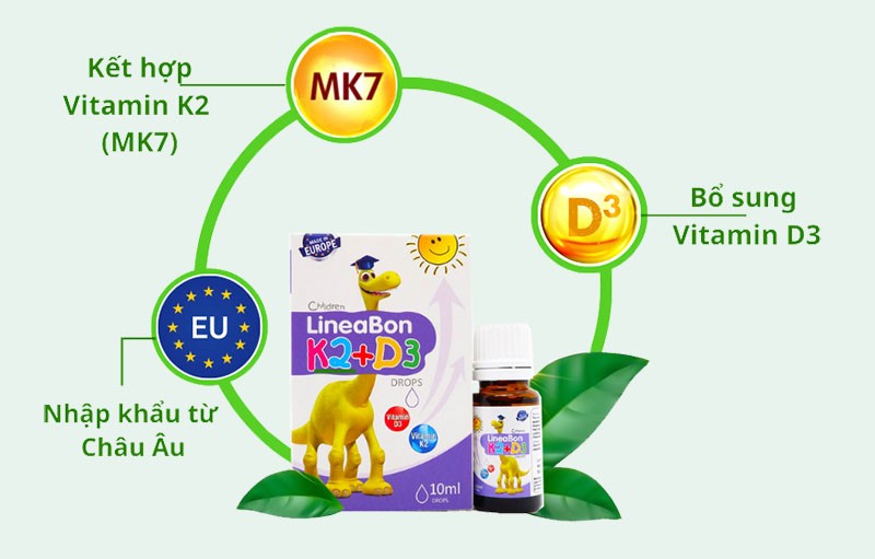 Có những lợi ích gì khác của Vitamin K2 D3 đối với trẻ sơ sinh ngoài việc hấp thu canxi?
