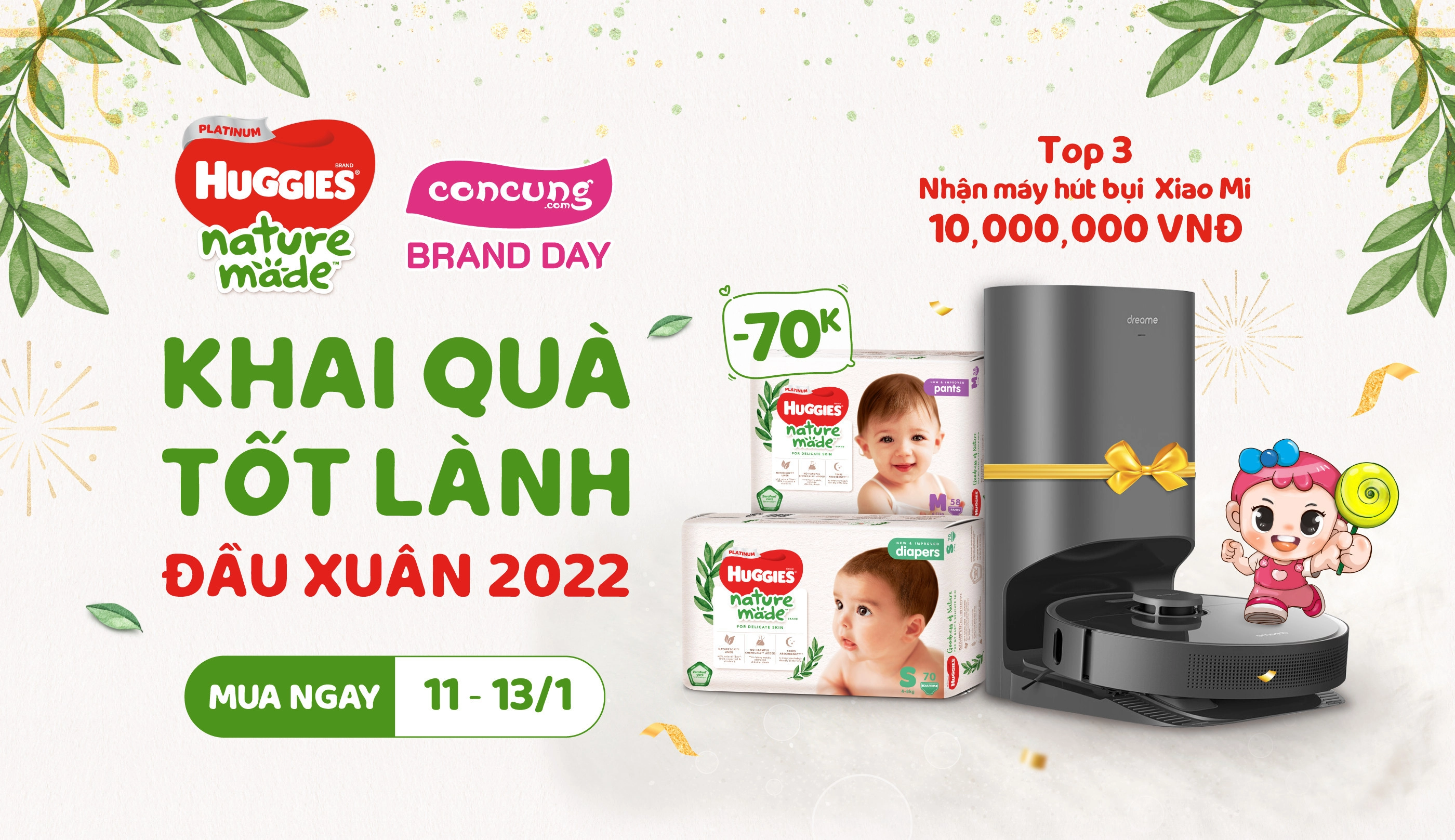 Huggies Nature Made: Khai quà tốt lành, đầu xuân 2022