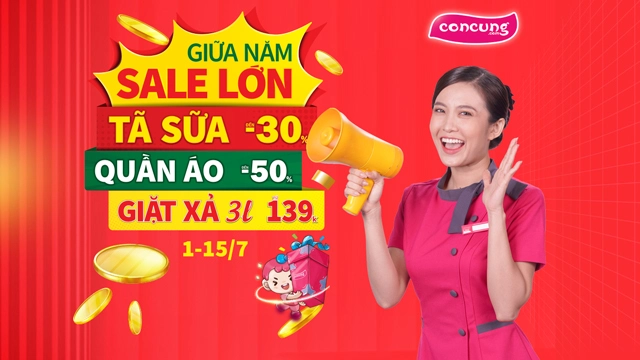 CON CƯNG SALE LỚN GIỮA NĂM - 1-15/7