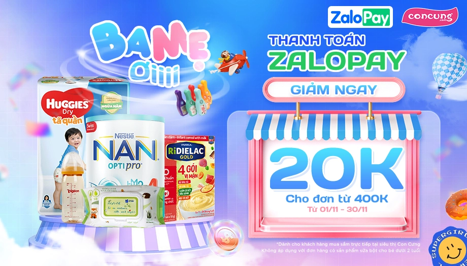 ƯU ĐÃI BAO LA TỪ ZALOPAY KHI MUA SẮM TẠI CON CƯNG