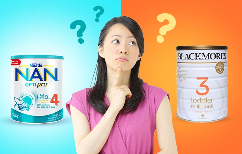 So sánh sữa NAN và Blackmores chi tiết nhất