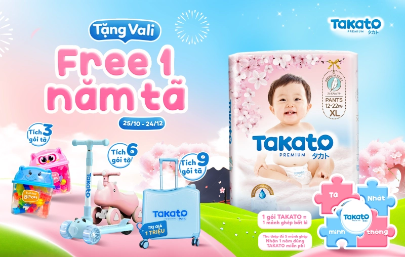 CỰC HOT: TAKATO FREE 1 NĂM DÙNG TÃ