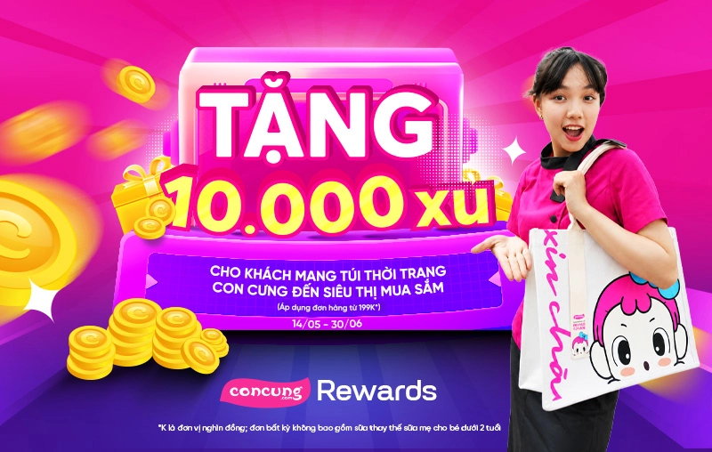 Shopping Cùng Túi Con Cưng: Mua Sắm Liền Tay, Tặng Ngay 10K Xu
