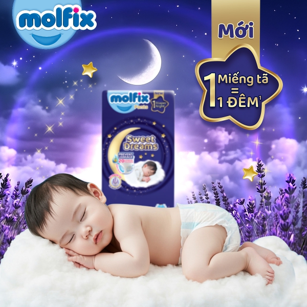 Molfix tã quần Sweet Dreams size L (40+4)x4 Jumbo