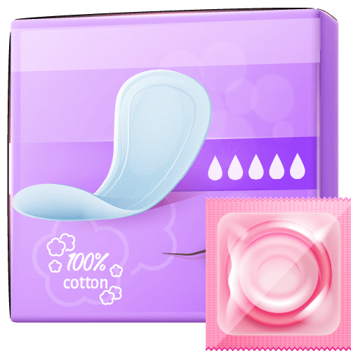 Băng vệ sinh,	condom