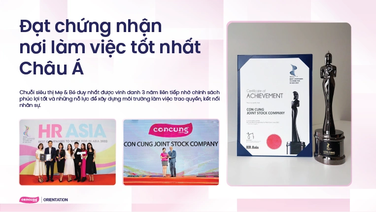 Con Cưng được vinh danh l&agrave; nơi l&agrave;m việc tốt nhất Ch&acirc;u &Aacute;