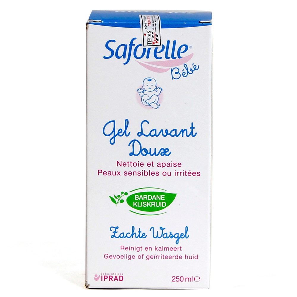 Tắm gội dịu nhẹ làn da cho bé từ 0 tháng Saforelle 250ml1