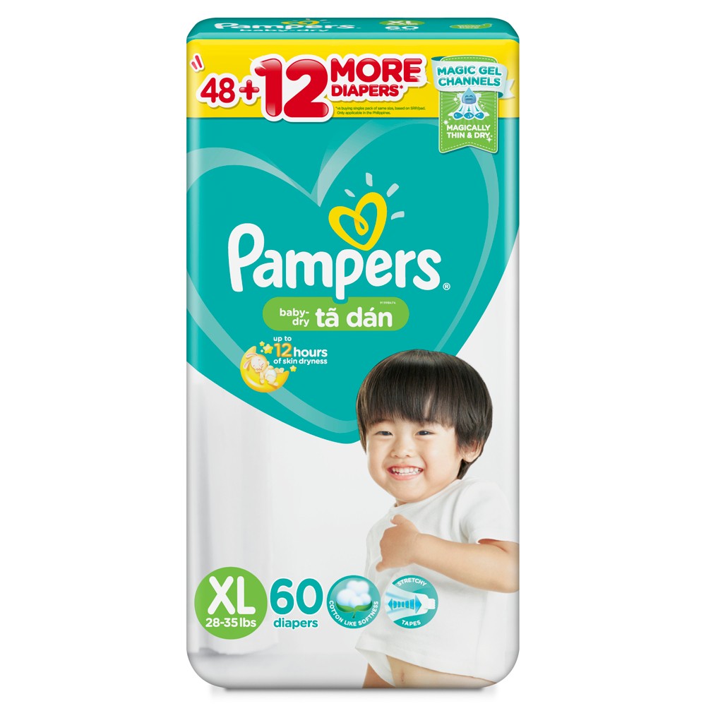Combo 2 gói Tã Dán Pampers Baby-Dry Size XL