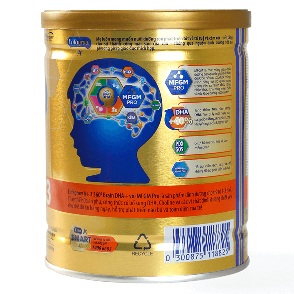 Sữa Enfagrow A + 3 400g 360 Brain DHA+ voi MFGM PRO, huong Vanilla2