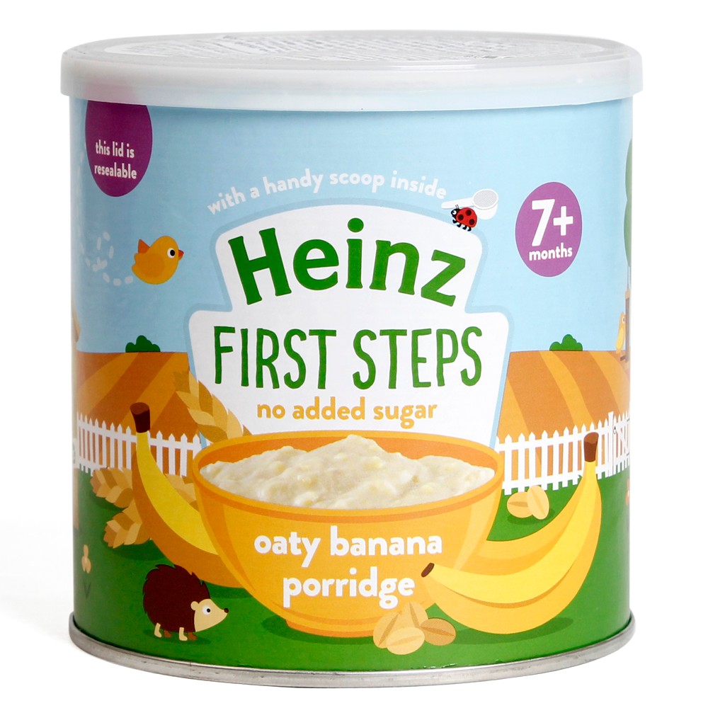 Cháo Yến mạch Chuối 7+  Heinz Oaty banana porridge 7+1